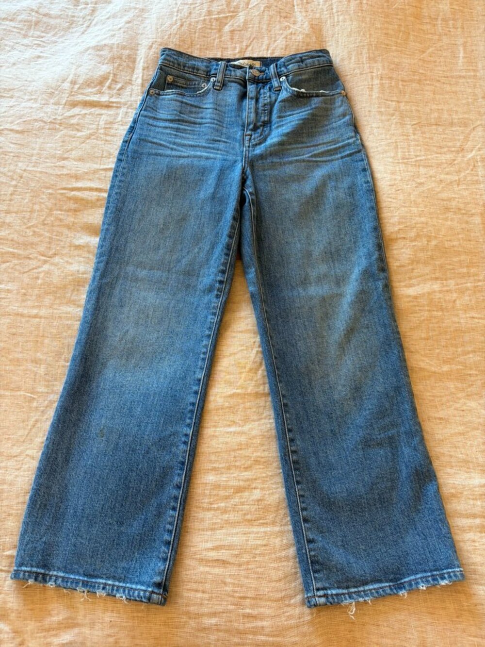 Madewell wide-leg cropped jeans, size 25 - Picture 2 of 7